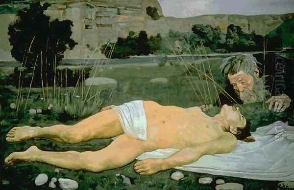 The Good Samaritan 2 Oil Painting by Ferdinand Hodler