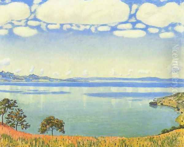 Leman Lake Seen from Chexbre Oil Painting by Ferdinand Hodler