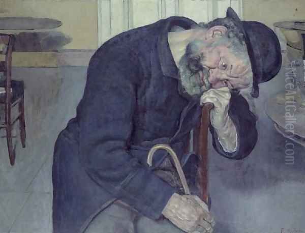 Enttäuschte Seele Oil Painting by Ferdinand Hodler