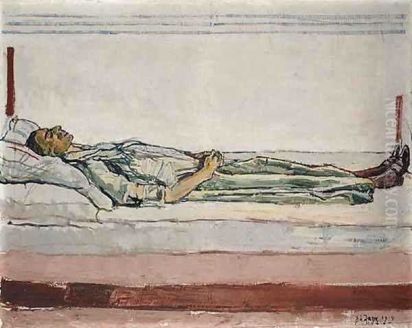 Death Oil Painting by Ferdinand Hodler