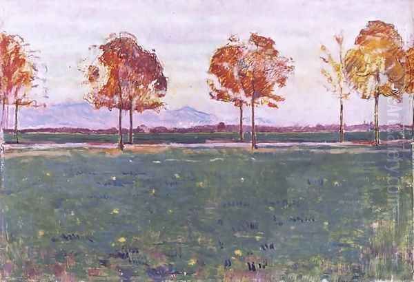 Fall Landscape at Solothurn Oil Painting by Ferdinand Hodler