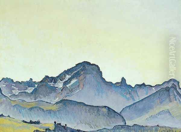 The Grand Muveran Oil Painting by Ferdinand Hodler