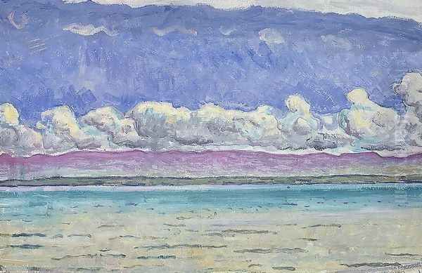 Lake Oil Painting by Ferdinand Hodler