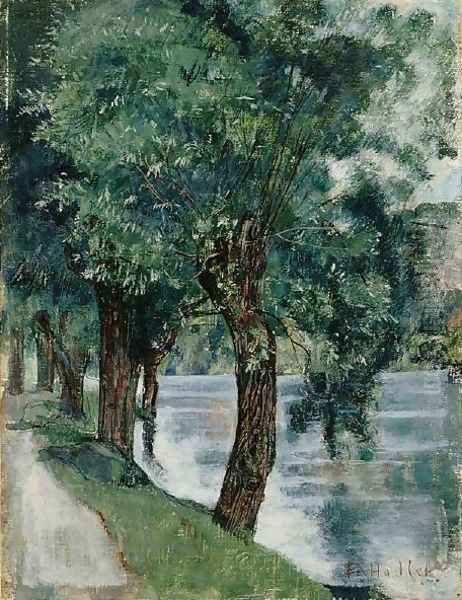 Weiden an der Rhone Oil Painting by Ferdinand Hodler