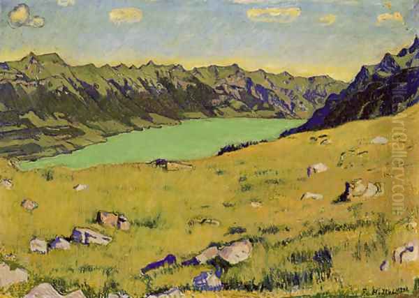 Der Brienzersee von Breitlauenen aus, 1906 Oil Painting by Ferdinand Hodler