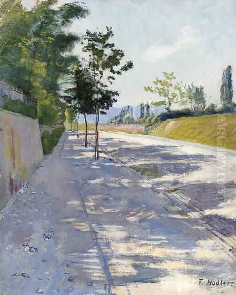 Strasse von St. Georges bei Genf, um 1890 Oil Painting by Ferdinand Hodler