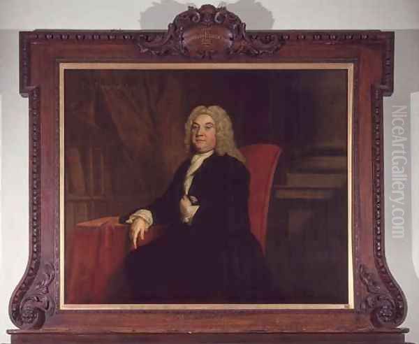 Portrait of Thomas Emerson a Governor of the Foundling Hospital Oil Painting by Joseph Highmore