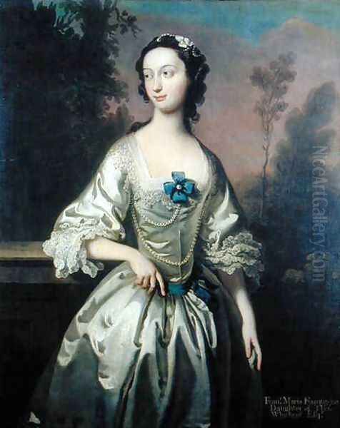 Portrait of Frances Maria Fountayne Oil Painting by Joseph Highmore