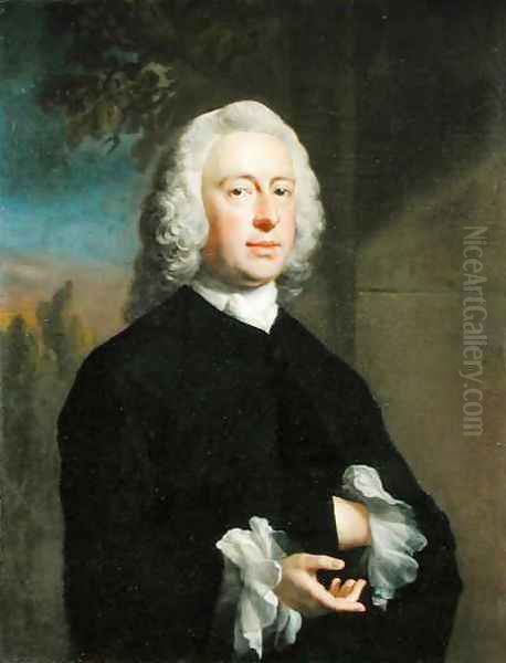 An Unknown Man in Black Oil Painting by Joseph Highmore