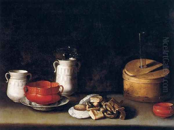 Still-Life with Crockery and Cakes Oil Painting by Juan Van Der Hamen