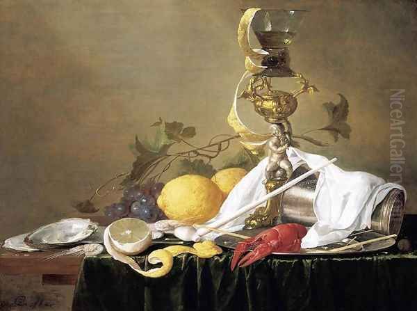 Still-Life 1642 Oil Painting by Jan Davidsz. De Heem