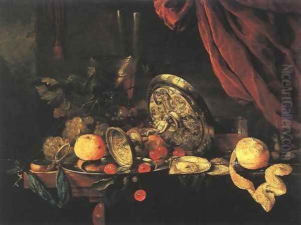 Still-life (2) Oil Painting by Jan Davidsz. De Heem