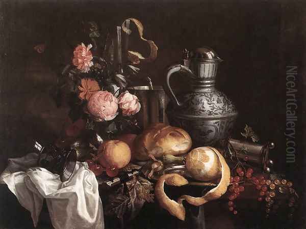 Still-Life (1) Oil Painting by Jan Davidsz. De Heem