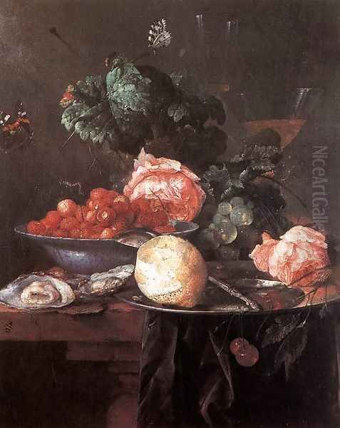 Still-life with Fruits Oil Painting by Jan Davidsz. De Heem