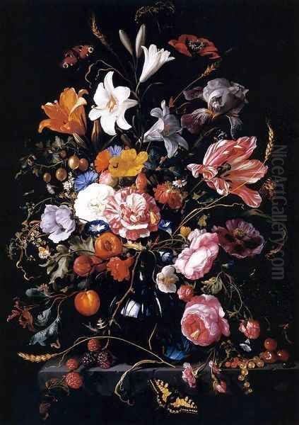 Vase with Flowers Oil Painting by Jan Davidsz. De Heem