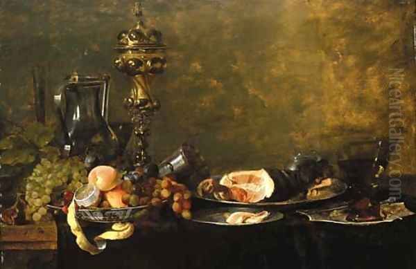 Peaches Oil Painting by Jan Davidsz. De Heem