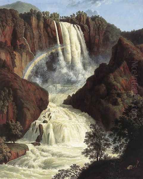 The Waterfalls at Terni 1779 Oil Painting by Jacob Philipp Hackert