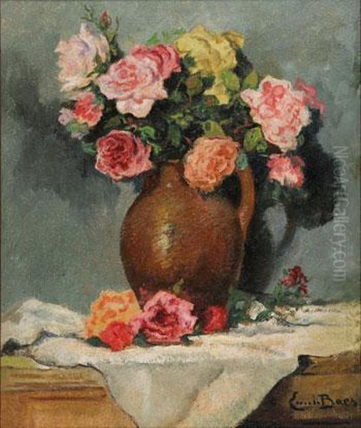 Composition Florale, Le Reflet Oil Painting by Emile Baes