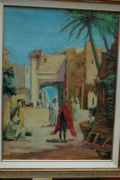 Rue Orientale Oil Painting by Emile Baes