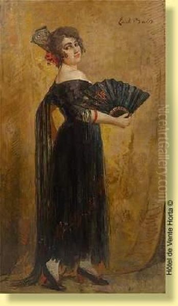 Portrait Presume De Rachel Baes Oil Painting by Emile Baes