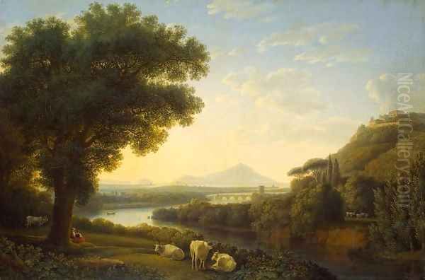 Italian Landscape Oil Painting by Jacob Philipp Hackert