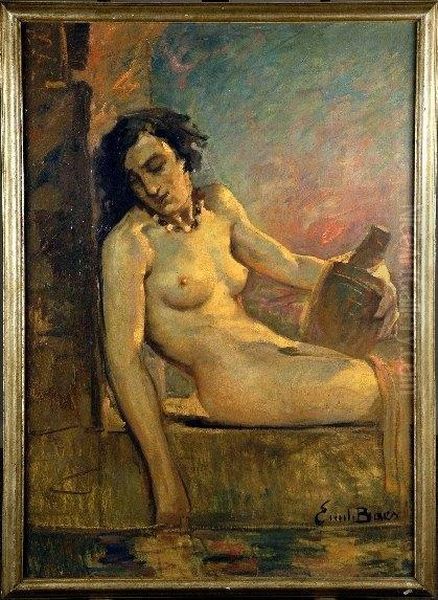 [le Bain Turc.] Oil Painting by Emile Baes