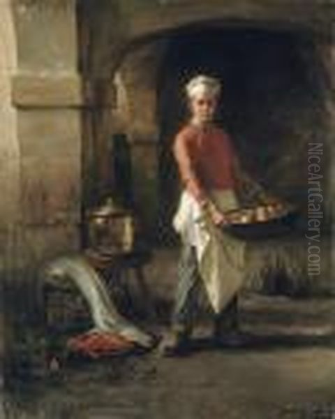 The Kitchen Boy Oil Painting by Joseph Bail