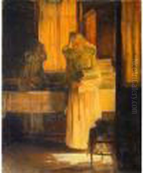 Les Lingeres Servantes De Lhospice De Beaune Oil Painting by Joseph Bail