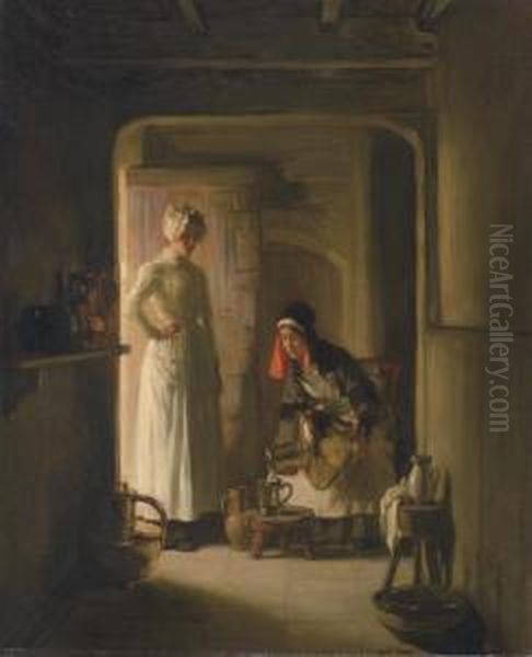 The Milkmaid Oil Painting by Joseph Bail