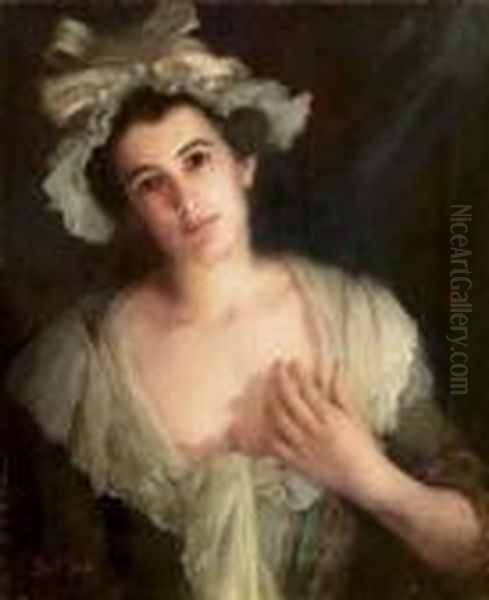 Ritratto Di Giovane Donna Oil Painting by Joseph Bail