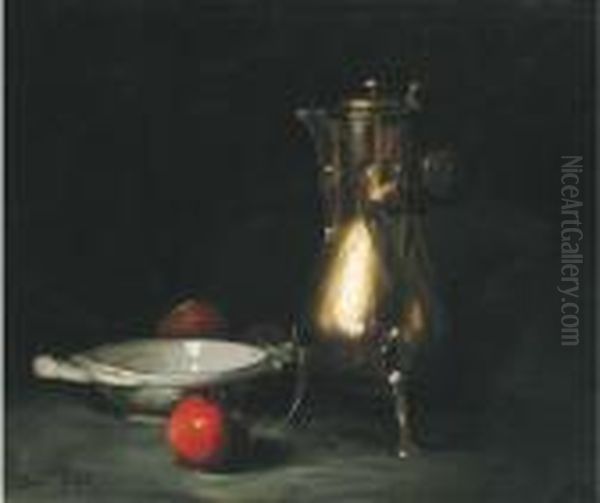 La Chocolatiere Oil Painting by Joseph Bail