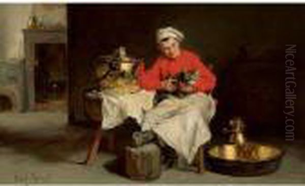 Le Cuisiner Oil Painting by Joseph Bail