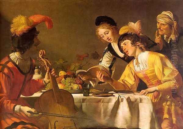 The Concert 1625 Oil Painting by Gerrit Van Honthorst