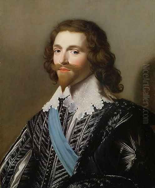 Portrait of George Villiers 1st Duke of Buckingham Oil Painting by Gerrit Van Honthorst