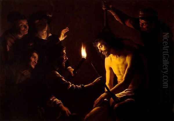 The Mocking of Christ 2 Oil Painting by Gerrit Van Honthorst