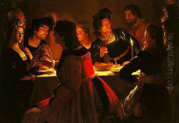 The Wedding Supper Oil Painting by Gerrit Van Honthorst