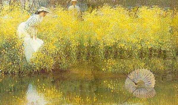 The Parasol Oil Painting by Arthur Hacker