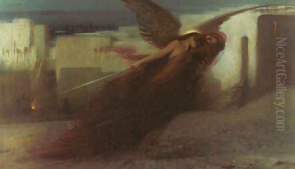 'And there was a great cry in Egypt' Oil Painting by Arthur Hacker