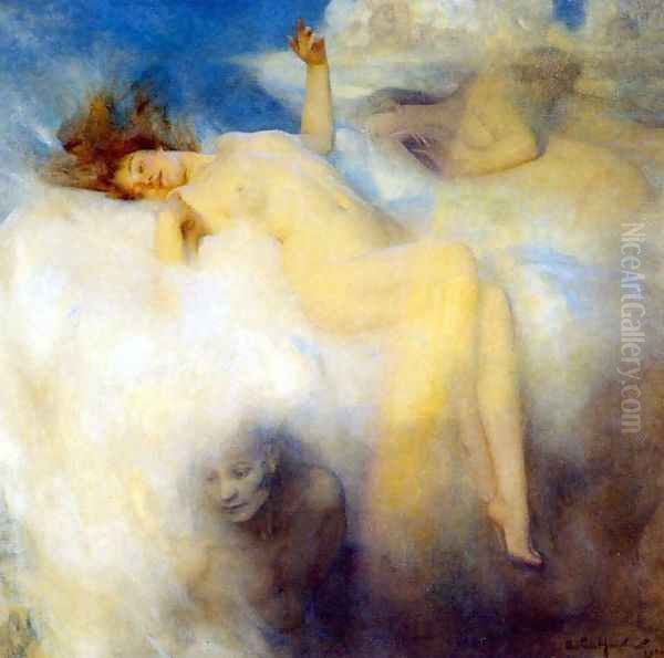 The Cloud Oil Painting by Arthur Hacker