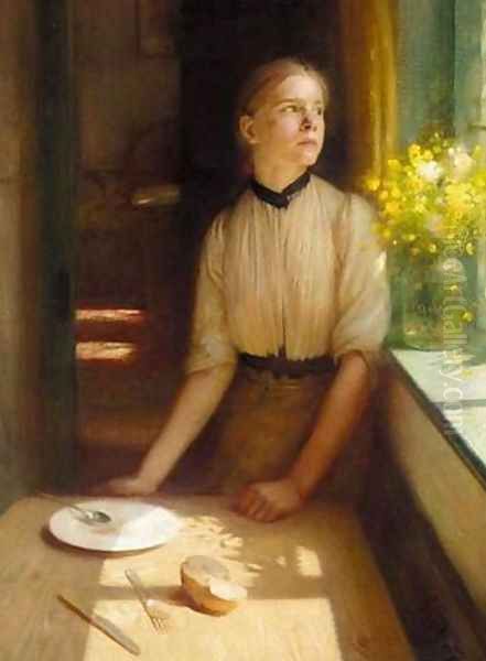 Imprisoned Spring Oil Painting by Arthur Hacker