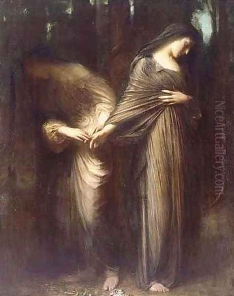 Vale or Farewell Oil Painting by Arthur Hacker