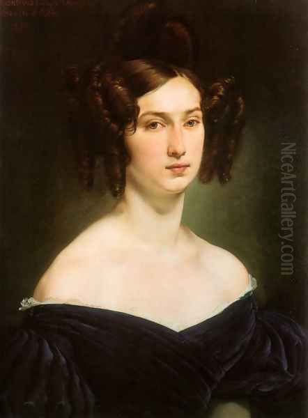 Ritratto della contessa Luigia Douglas Scotti d'Adda (Portrait of Countess Luigia Douglas Scotti d'Adda) Oil Painting by Francesco Paolo Hayez