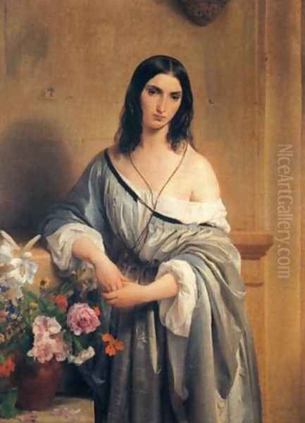 Malinconia (Melancholy) Oil Painting by Francesco Paolo Hayez