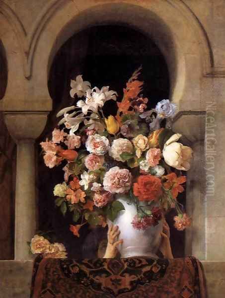 Flowers Oil Painting by Francesco Paolo Hayez