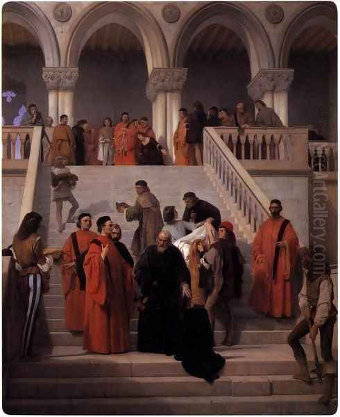 The Last Moments of Doge Marin Faliero Oil Painting by Francesco Paolo Hayez