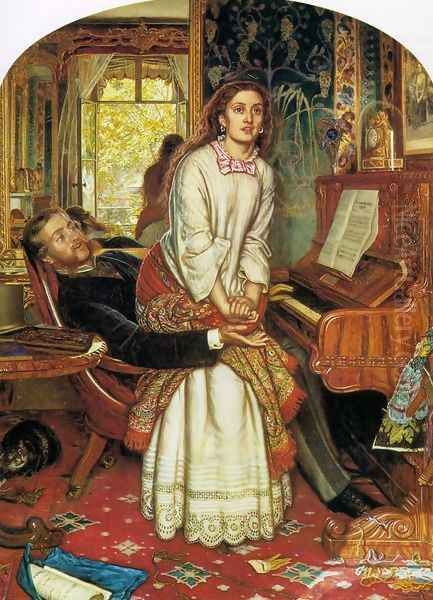 The Awakening Conscience 1853 Oil Painting by William Holman Hunt