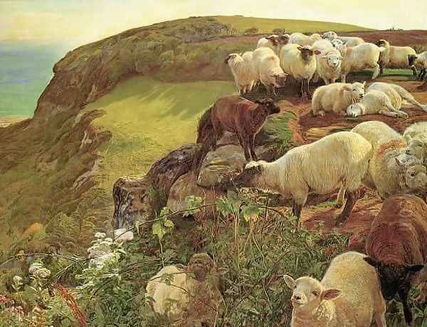 On English Coasts 1852 Oil Painting by William Holman Hunt