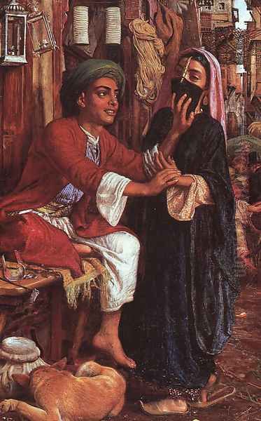 The Lantern-Maker's Courtship 1854-56 Oil Painting by William Holman Hunt