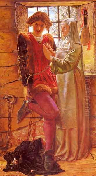 Claudio and Isabella Oil Painting by William Holman Hunt