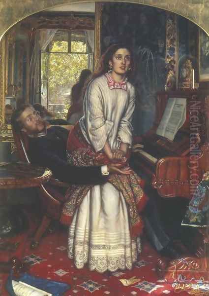 Awakening Conscience Oil Painting by William Holman Hunt